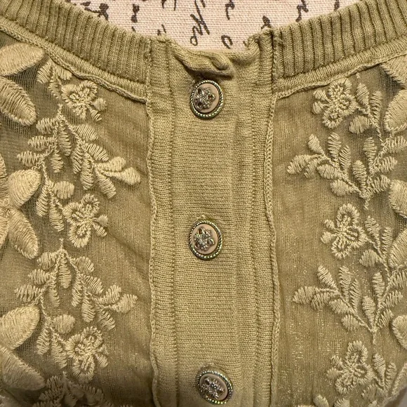 Embroidered Green Sweater - Picture 2 of 4